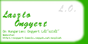 laszlo ongyert business card